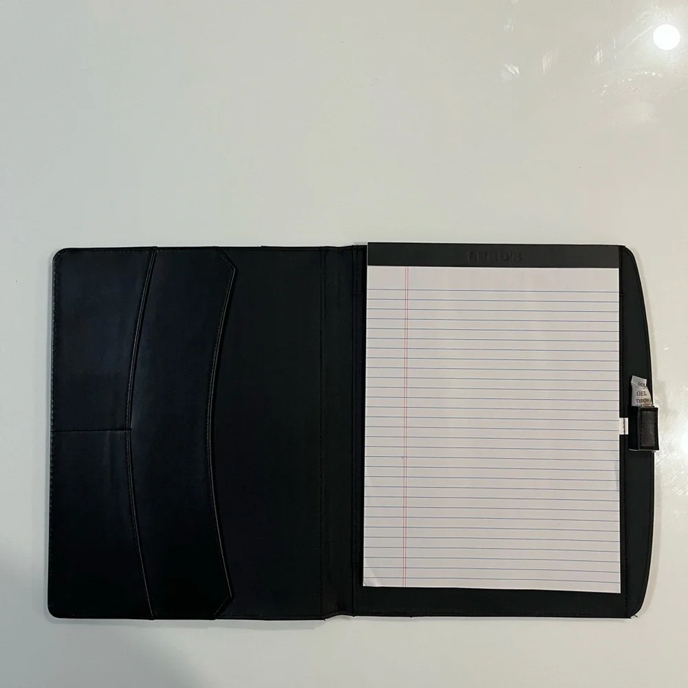 New Executive Padfolio Black Faux leather